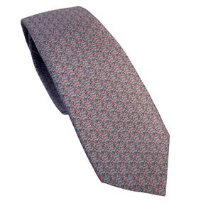 Vineyard Vines Silk Tie Pink Blue Bunny Rabbit Pattern Made in USA